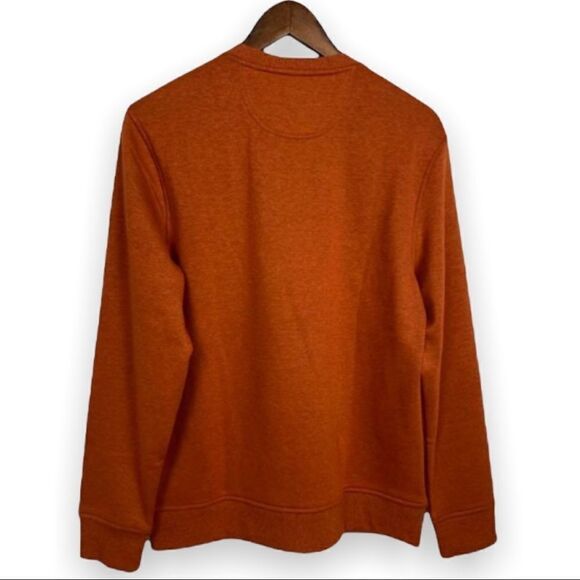 IZOD Advantage Performance Fleece Crewneck Pumpkin Orange  Sweatshirt Men's S - Picture 3 of 6